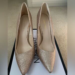 Nine West Gold Glitter Pumps